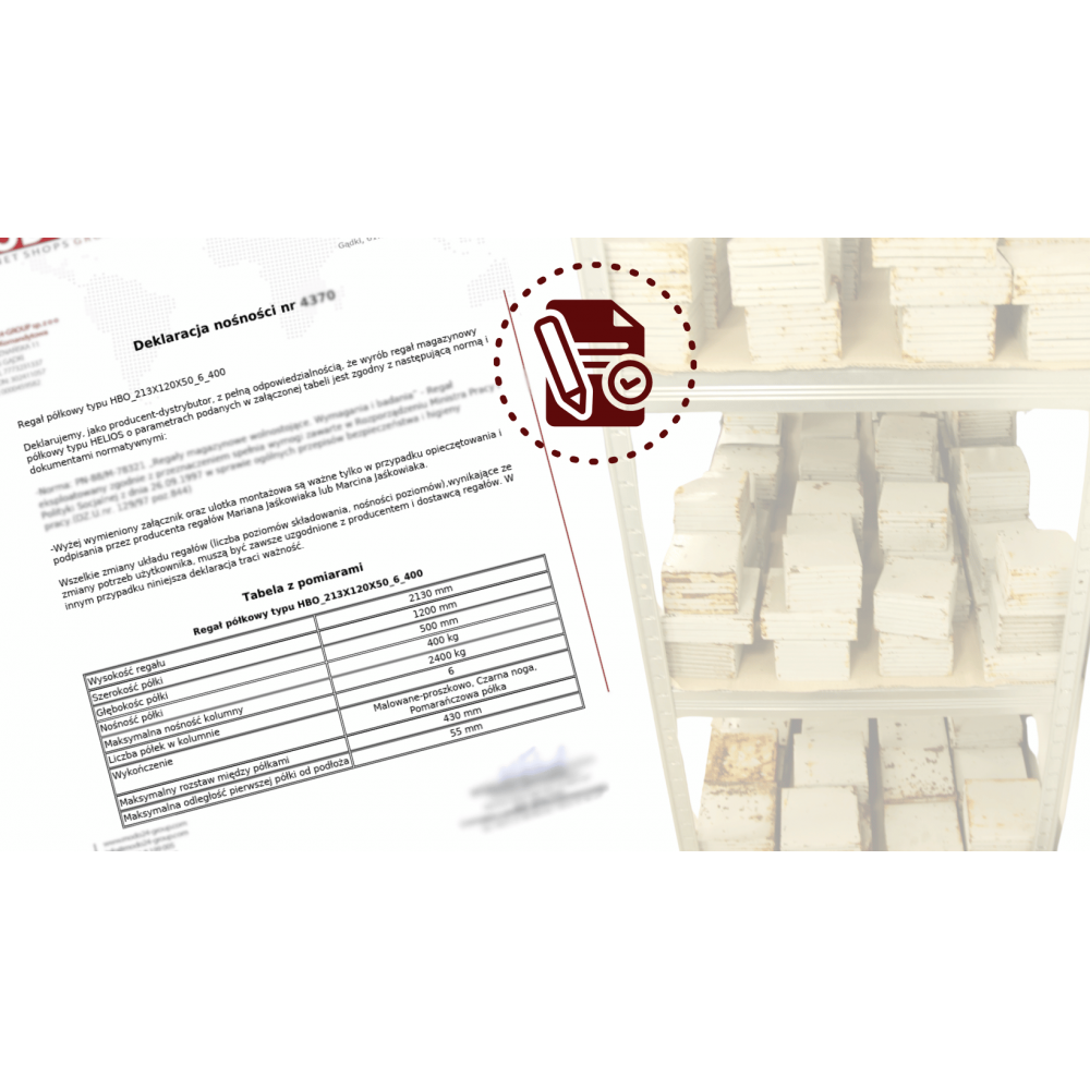 Regał metalowy magazynowy ocynkowany HELIOS 213x100x30cm 5Px275kg .:.