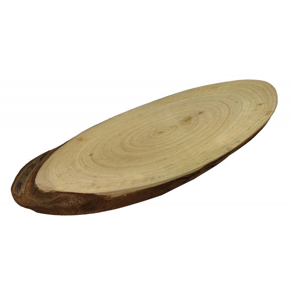 Plaster drewna CZEREMCHA eliptyczny dł.25-30cm drewniana taca ozdobna deska