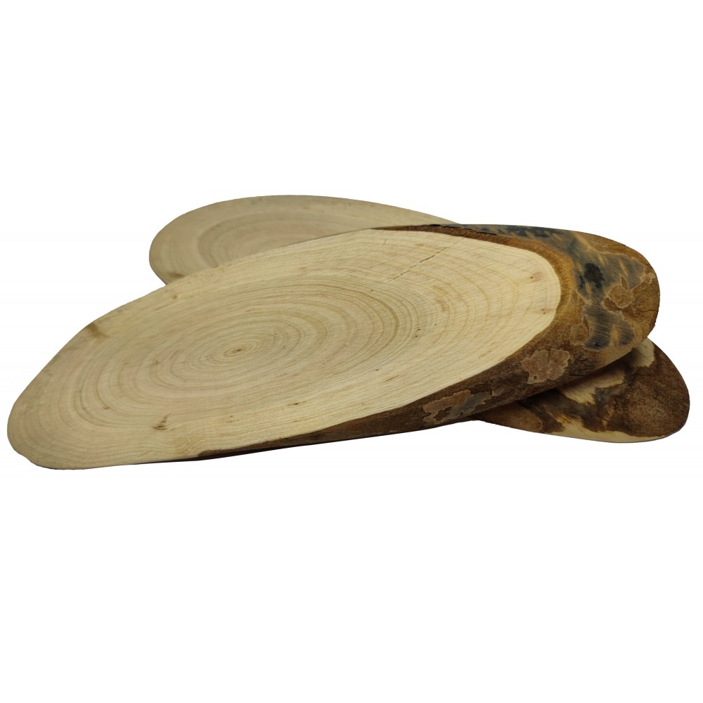 Plaster drewna CZEREMCHA eliptyczny dł.25-30cm drewniana taca ozdobna deska