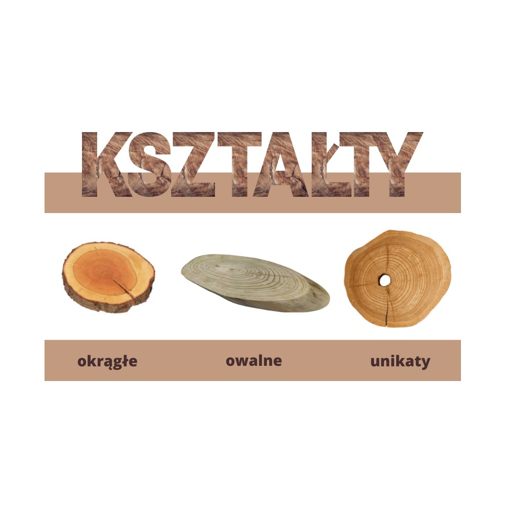 Plaster drewna CZEREMCHA eliptyczny dł.25-30cm drewniana taca ozdobna deska