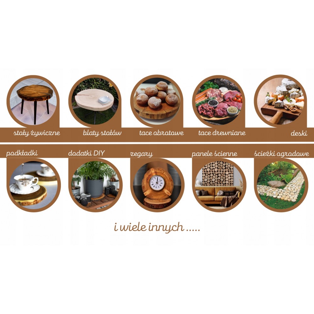 Plaster drewna CZEREMCHA eliptyczny dł.25-30cm drewniana taca ozdobna deska