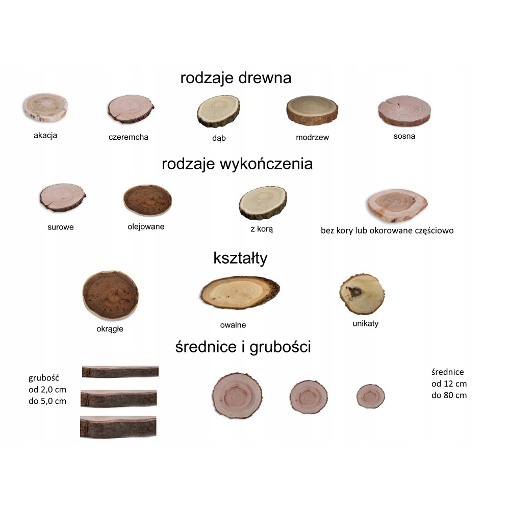 Plaster drewna topoli blat drewniany na stolik kawowy TOPOLA UNIKAT 150146