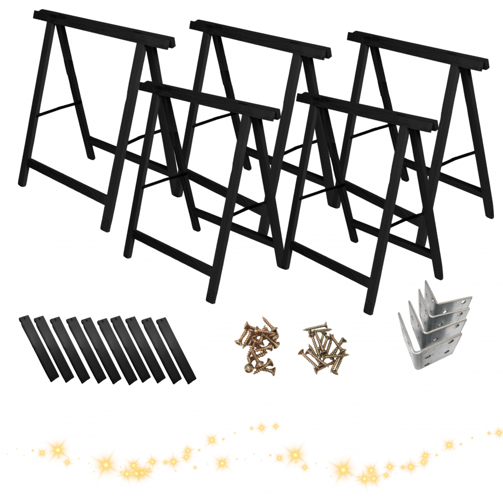 Zestaw na GWIAZDĘ gwiazda z koziołków CZARNY IMPREGNAT OZDOBA koziołek ECO