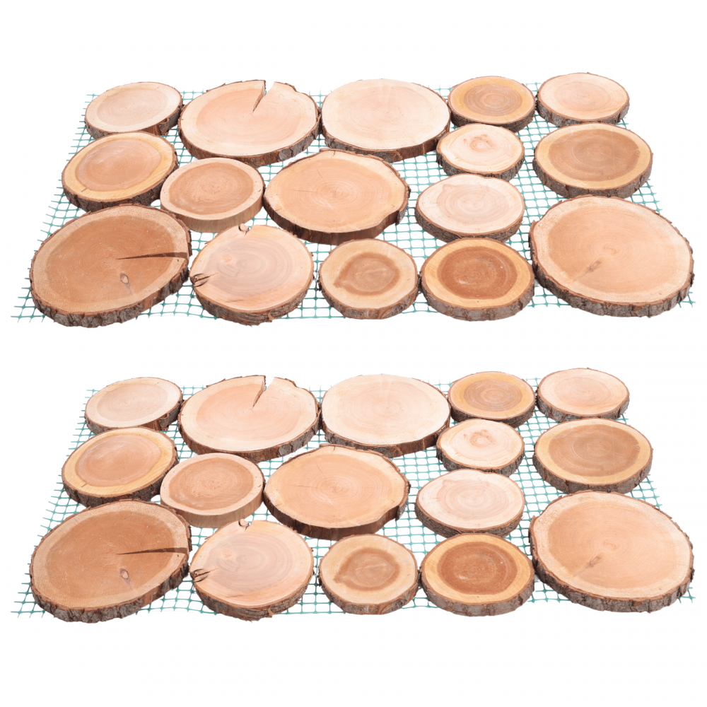 2xŚcieżka ogrodowa drewniana chodnik plastry 80x50cm czeremcha ścieżki EKO