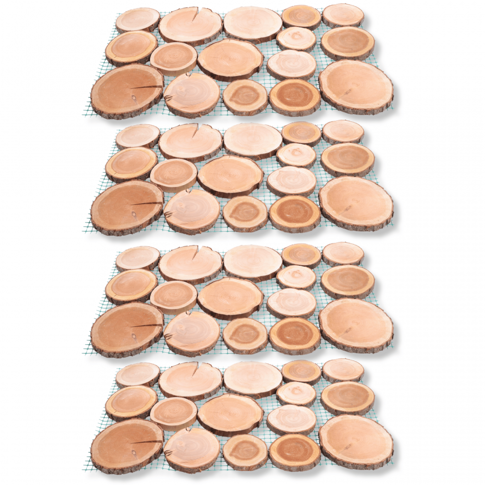 4xŚcieżka ogrodowa drewniana chodnik plastry drewna czeremcha 80x50cm EKO