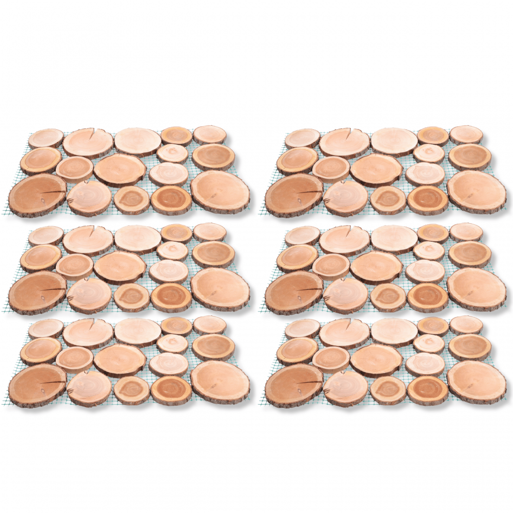 6xŚcieżka ogrodowa drewniana chodnik plastry 80x50cm czeremcha ścieżki EKO