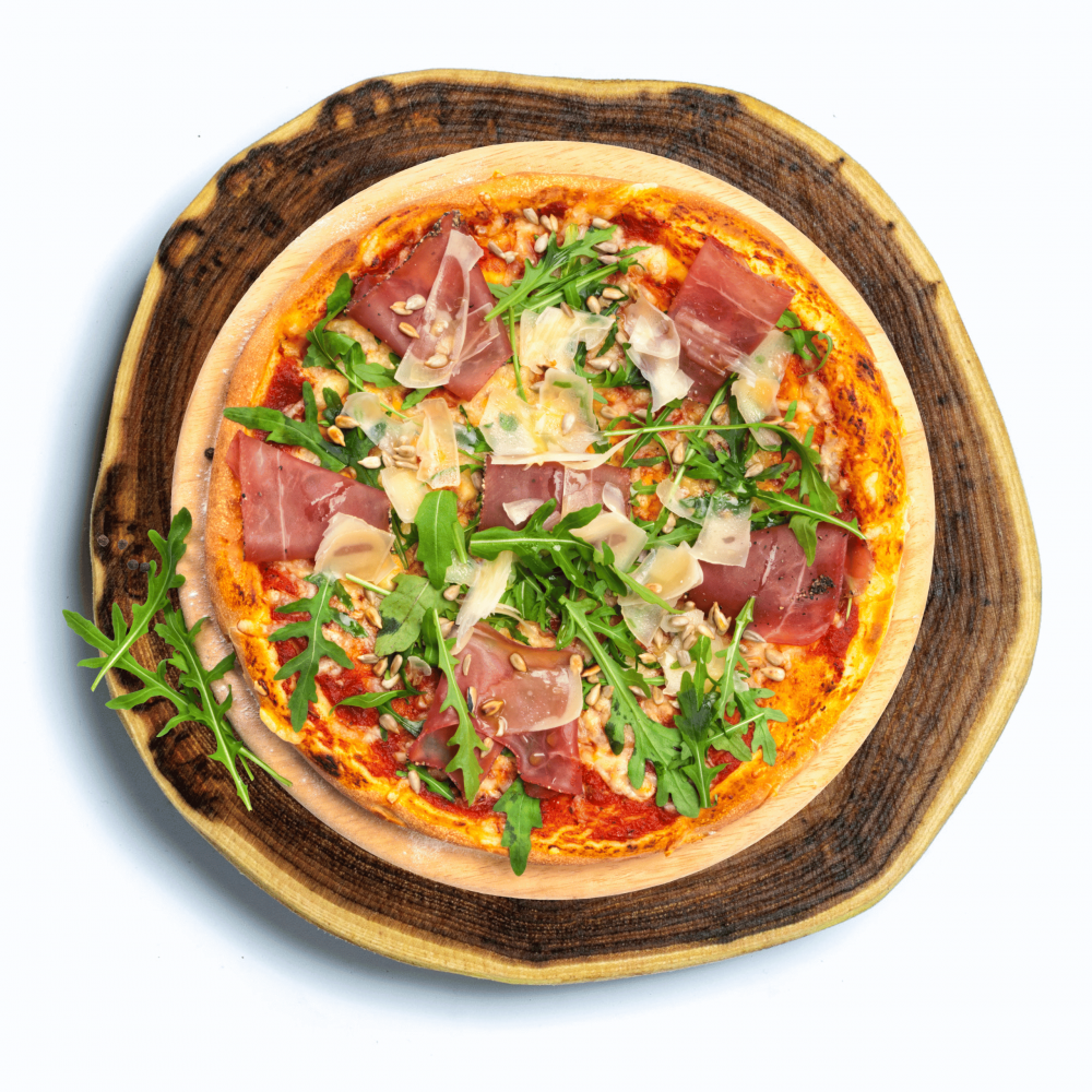 Drewniana taca obrotowa drewno AKACJA plaster 20-25 cm na pizzę sery deska