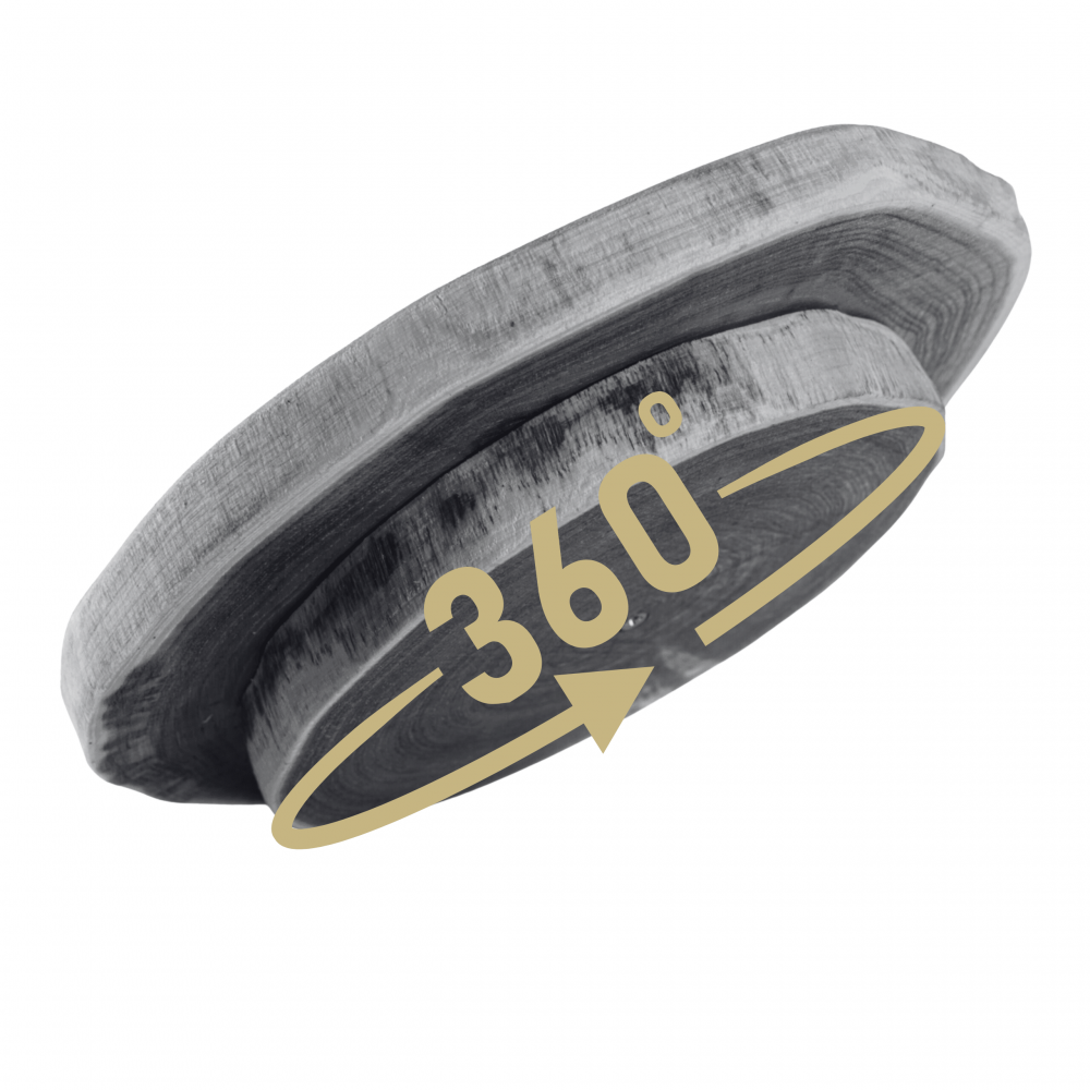 Drewniana taca obrotowa deska MODRZEW plaster 20-25 cm na przekąski ser EKO