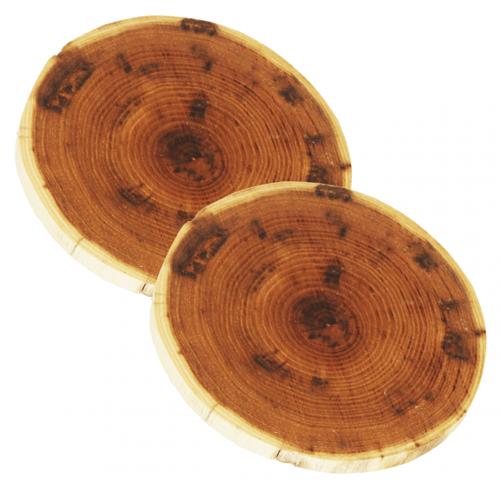 Podkładki podstawki pod filiżanki na stół drewniane AKACJA 12-15cm 2szt ECO