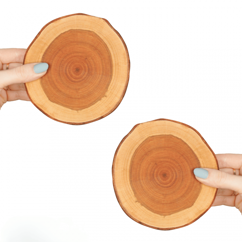 Podkładki podstawki pod filiżanki na stół drewniane CZEREMCHA 12-15cm