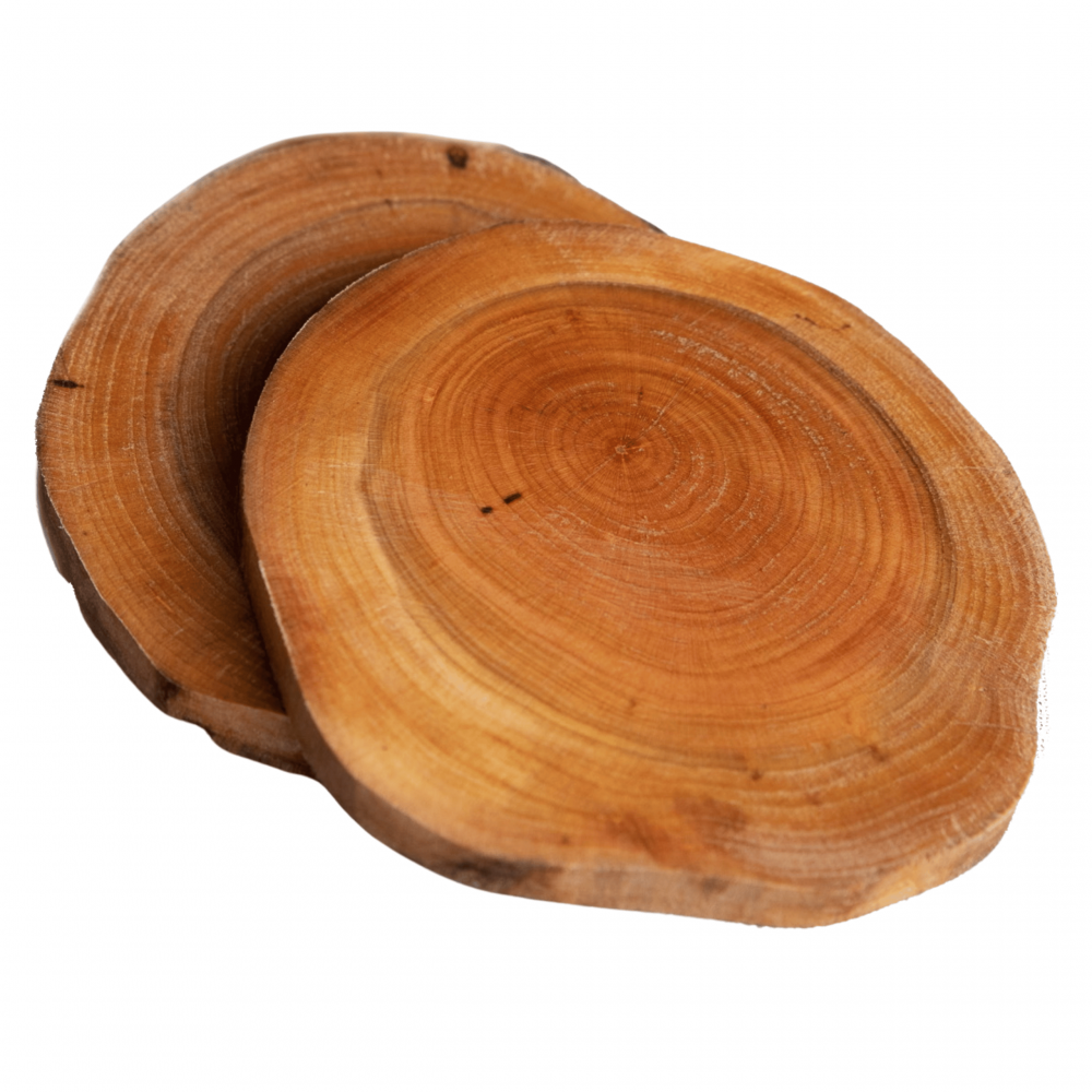 Podkładki podstawki pod filiżanki na stół drewniane CZEREMCHA 12-15cm