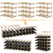 Stojak na butelki wino regał na 27 butelek DĄB MODUŁOWY LITE EKO DREWNO