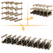 Stojak na butelki wino regał na 9 butelek DĄB MODUŁOWY LITE DREWNO OLEJ