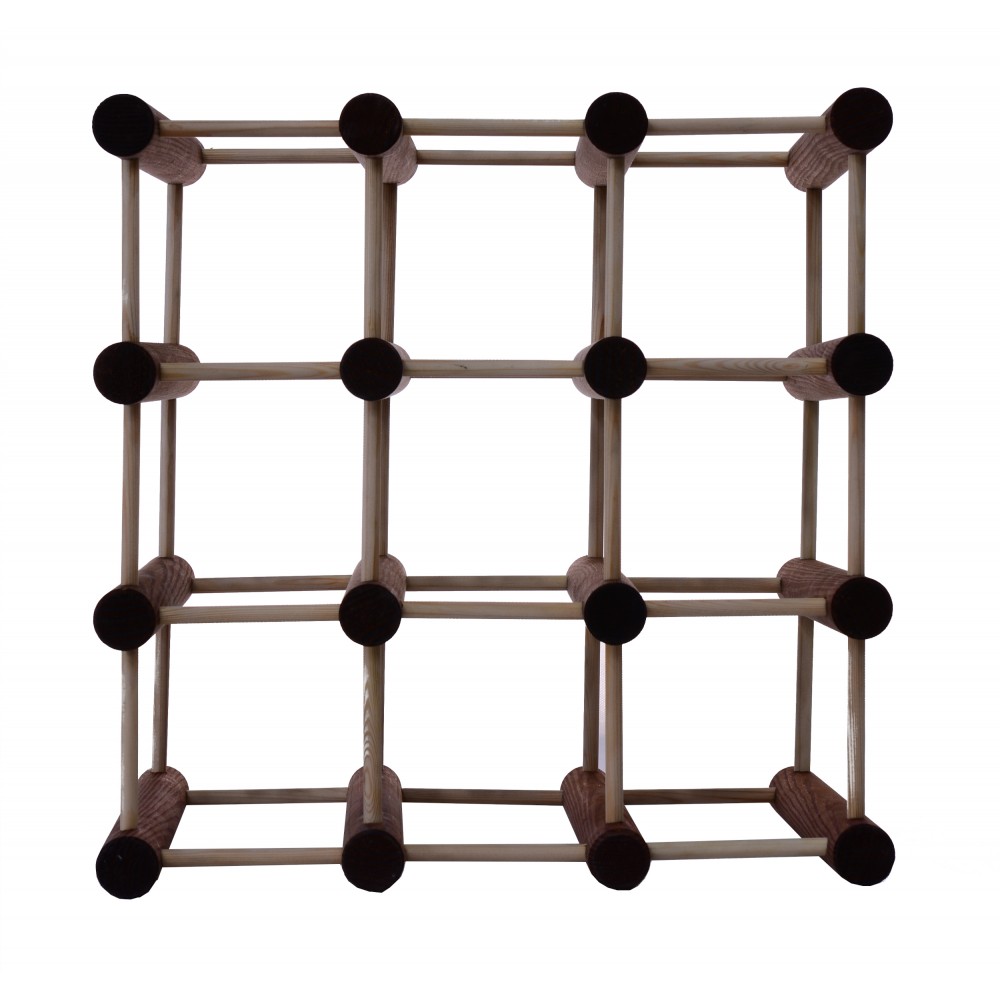 Stojak na wino butelki regał na 18 butelek SOSNA MODUŁOWY LITE EKO DREWNO