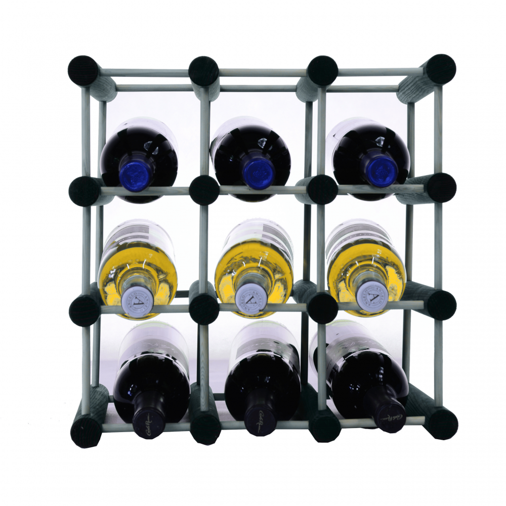 Stojak na wino butelki regał na 9 butelek SOSNA MODUŁOWY LITE EKO DREWNO