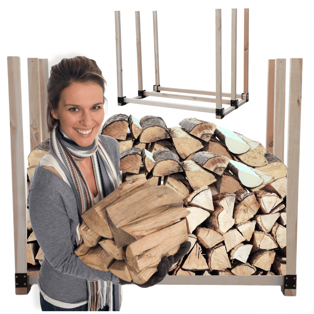 Drewniana drewutnia stojak na drewno kominkowe wiata wzmocniona 1,1 m3 EKO