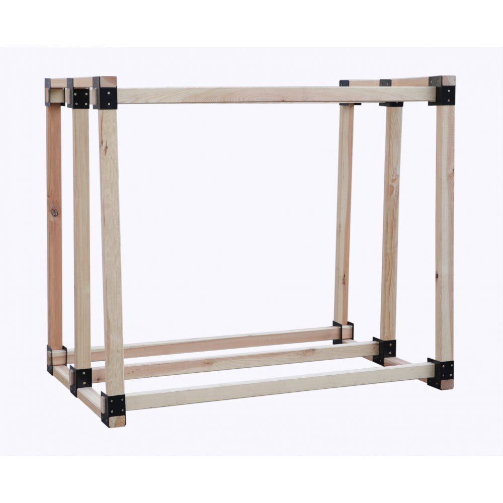 Stojak na drewno kominkowe opałowe wiata ZEWNĘTRZNA drewutnia 1,1 m3 SOSNA