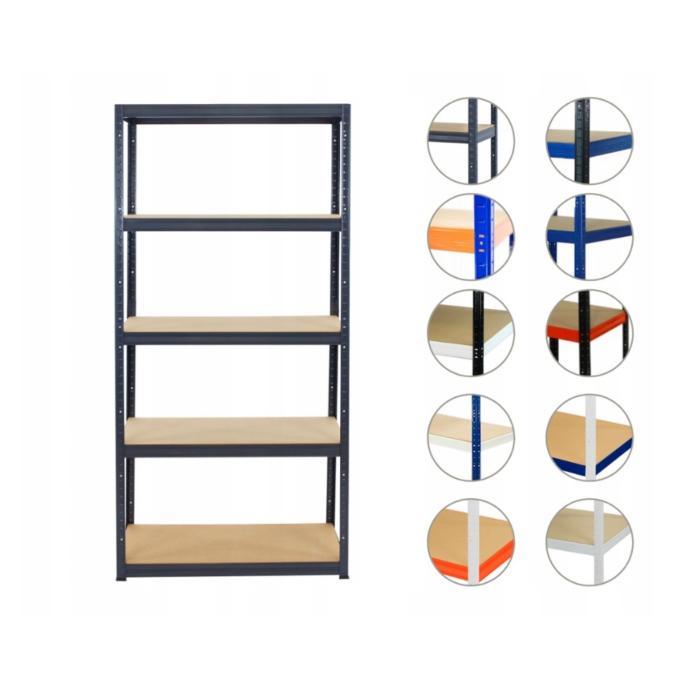 Regał metalowy regał magazynowy garażowy HELIOS premium 196x110x60 5x275kg