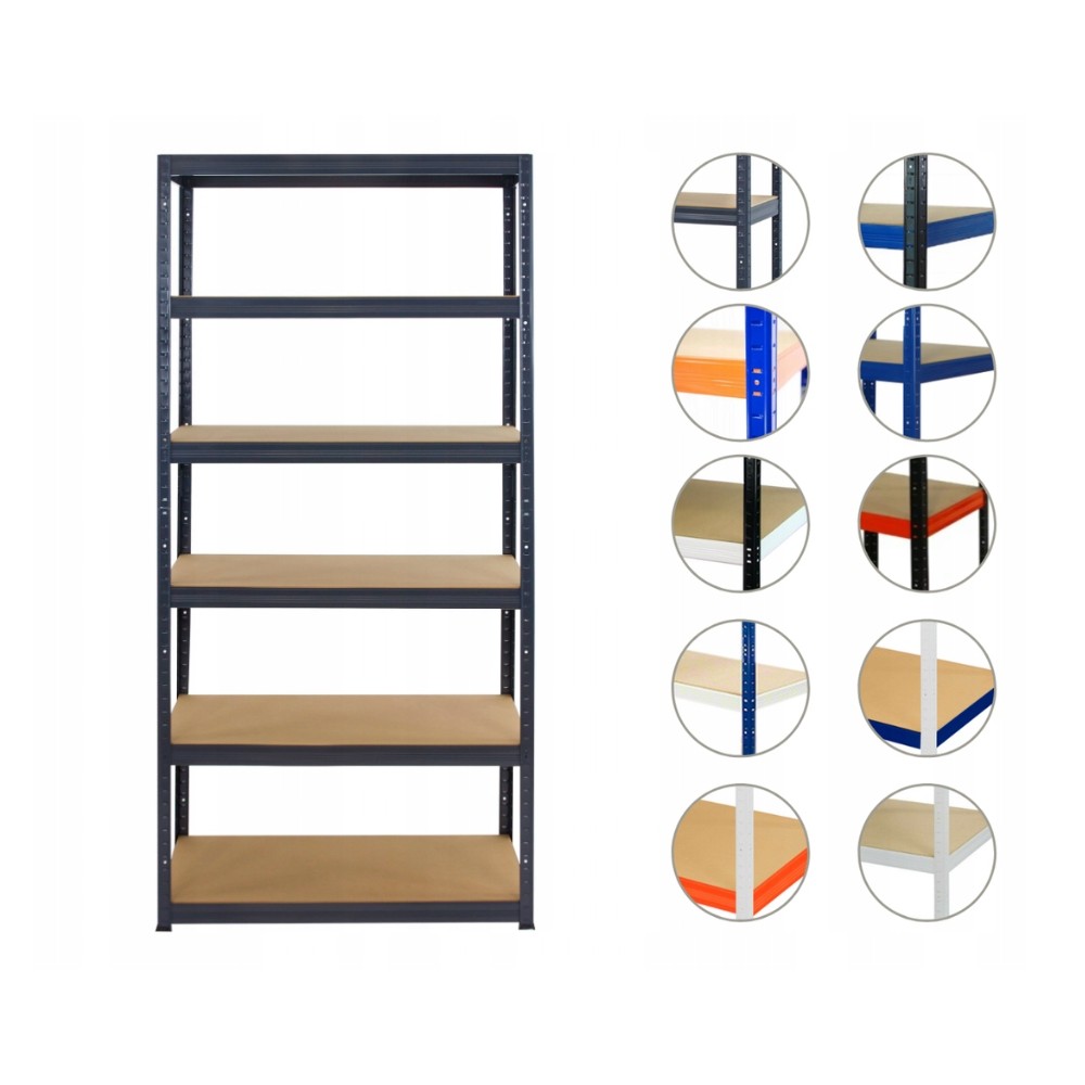 Regał metalowy regał magazynowy garażowy HELIOS premium 196x110x30 6x275kg
