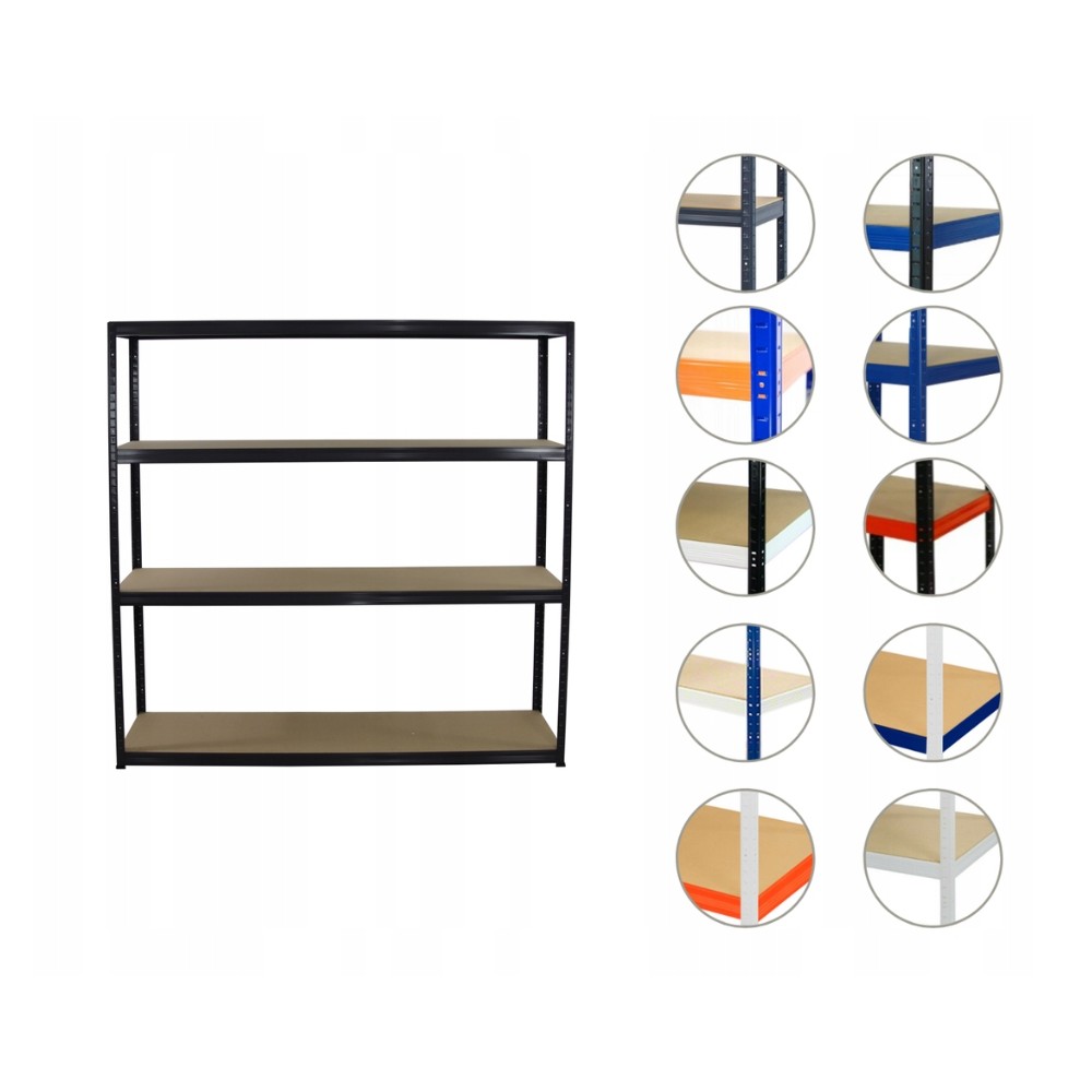 Regał metalowy regał magazynowy garażowy HELIOS premium 196x150x35 4x275kg