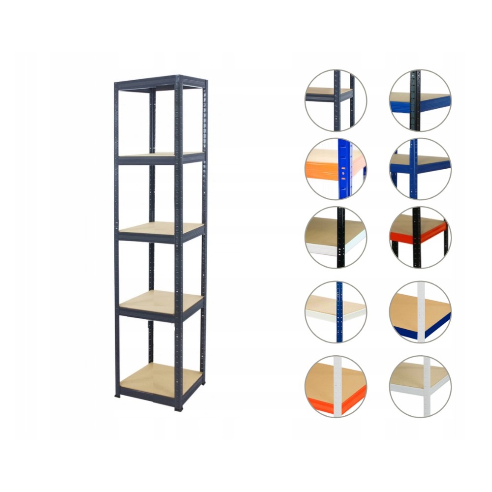 Regał metalowy regał magazynowy garażowy HELIOS premium 180x045x45 5 półek
