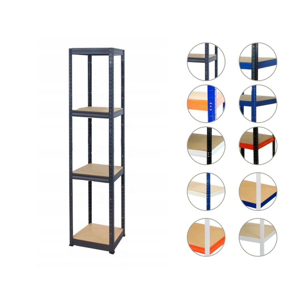 Regał metalowy regał magazynowy garażowy HELIOS premium 180x045x45 4 półki
