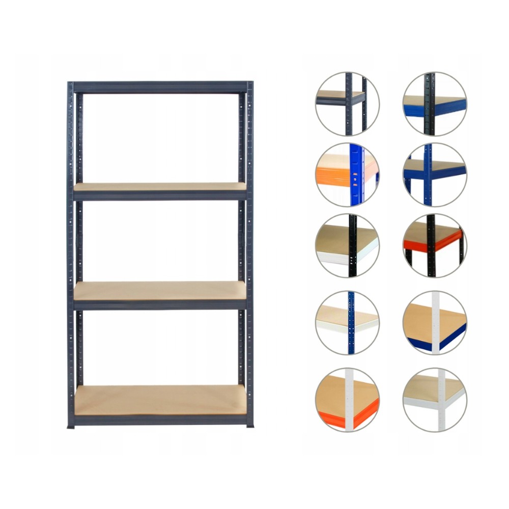 Regał metalowy regał magazynowy garażowy HELIOS premium 180x120x45 4x275kg