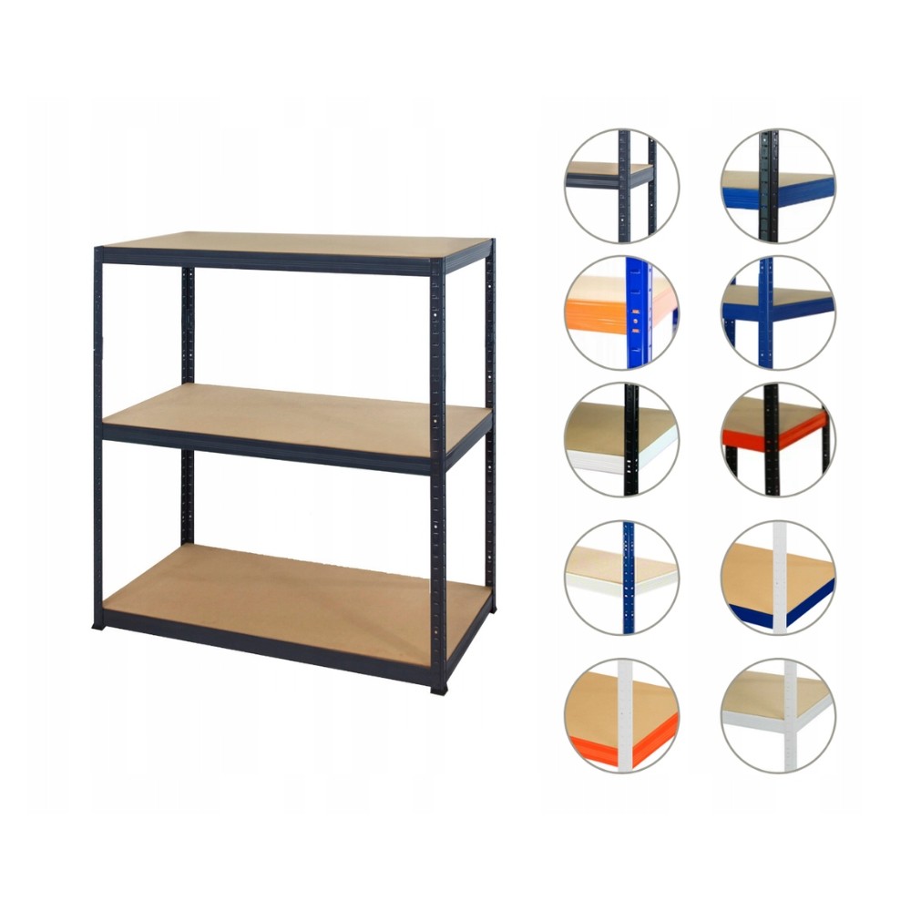 Regał metalowy regał magazynowy garażowy HELIOS premium 106x180x45 3x275kg