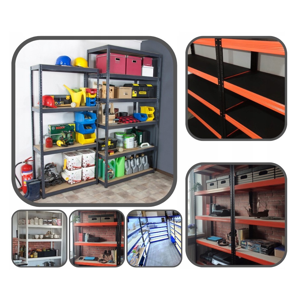 Regał metalowy regał magazynowy garażowy HELIOS premium 90x075x35 3x400kg