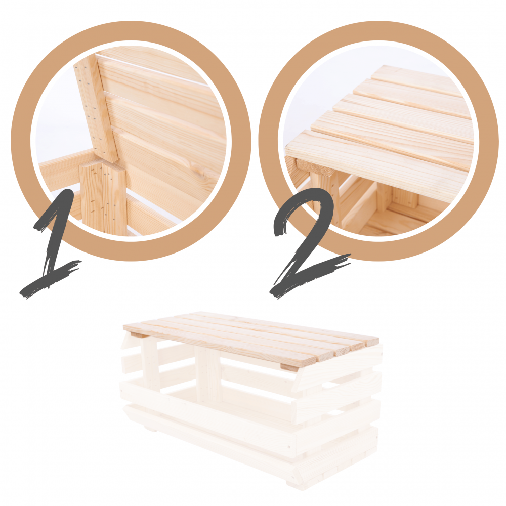 Pokrywa półka nakładka drewniana zamknięcie do regału na warzywa RAWA 37cm