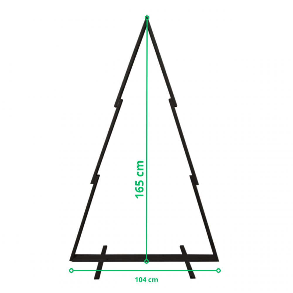 Choinka drewniana DUŻA 165 cm CHOINKA Z DREWNA SKANDYNAWSKI STYL eko CZARNA