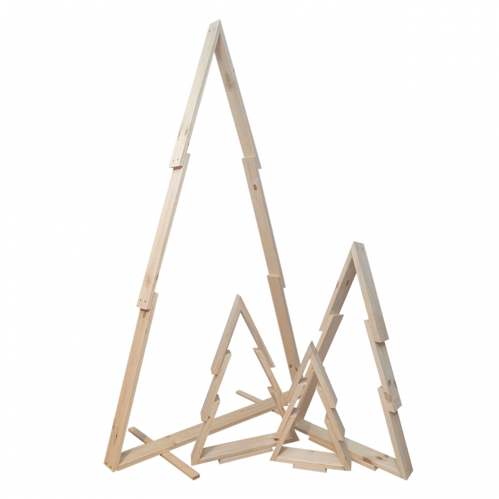 Choinka drewniana DUŻA 165 cm CHOINKA Z DREWNA SKANDYNAWSKI STYL eko CZARNA