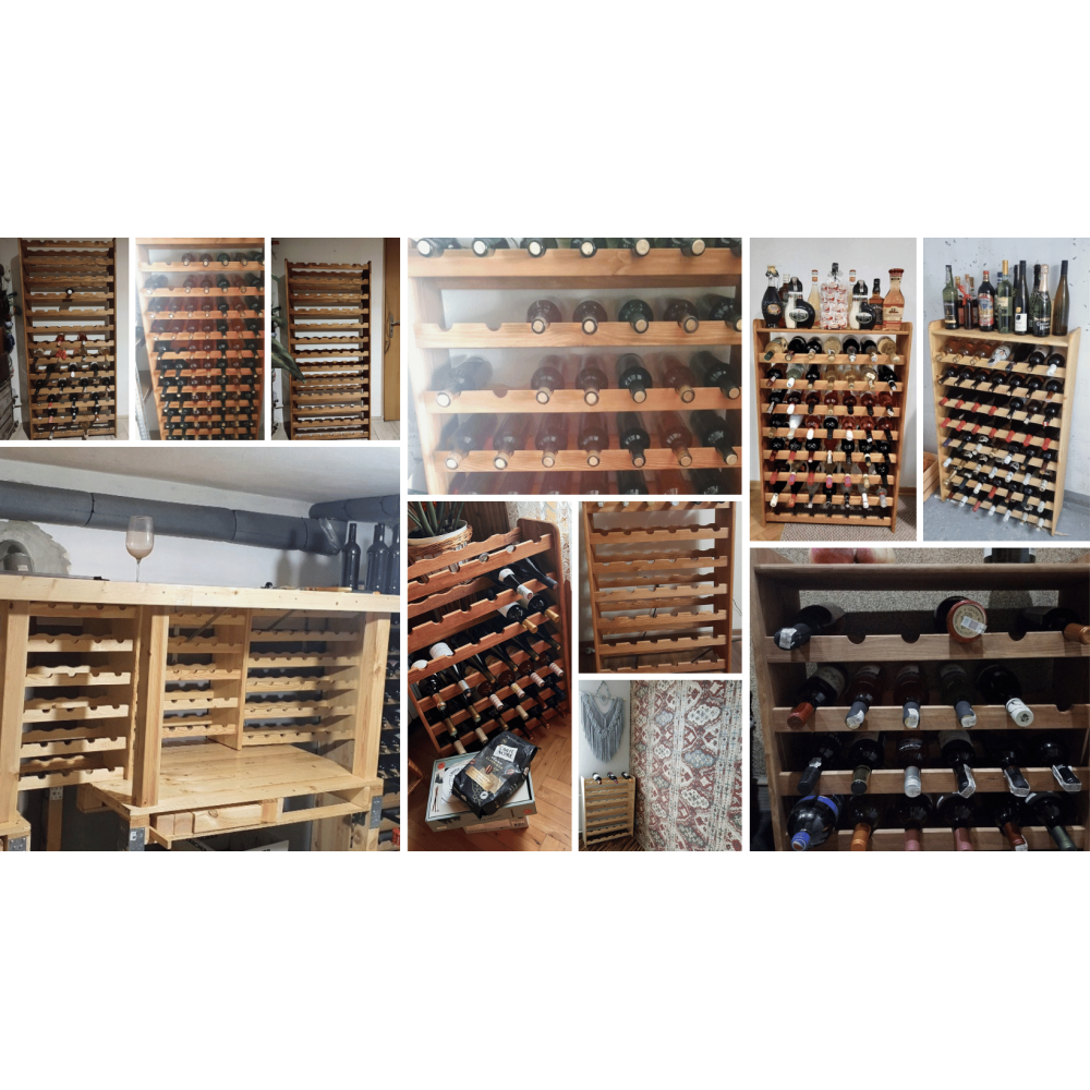 Stojak na wino butelki napoje regał na wino butelki szafka na alkohol 42but