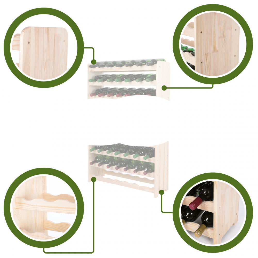 Stojak na wino butelki napoje regał na wino butelki szafka na alkohol 91but