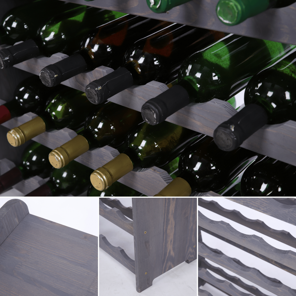 Stojak na wino butelki napoje regał na wino butelki szafka na alkohol 77but