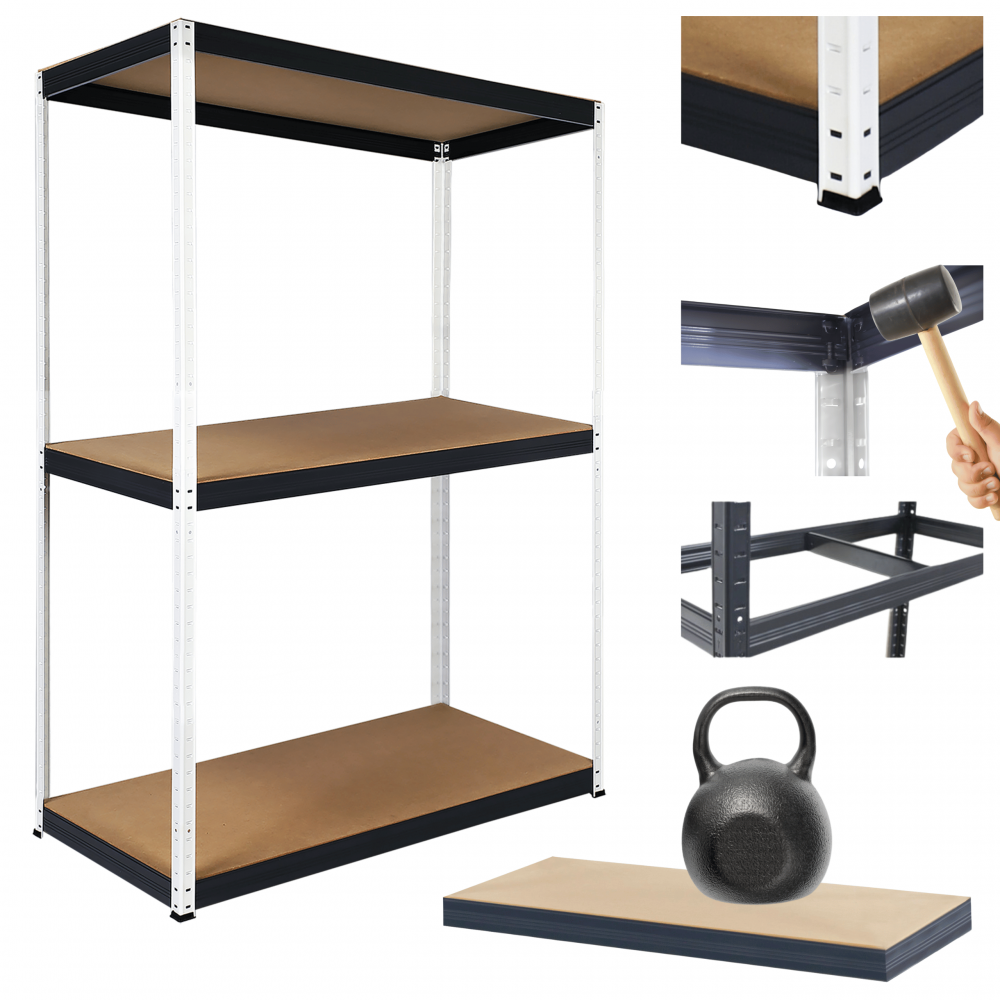 Regał magazynowy garażowy metalowy stojak HELIOS 106x120x60cm 3Px175kg