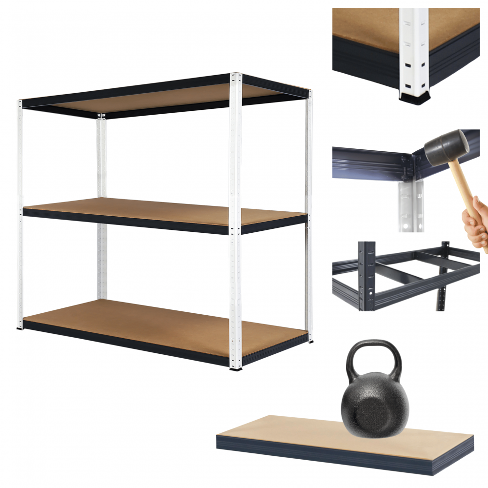 Regał magazynowy garażowy metalowy stojak HELIOS 106x150x45cm 3Px175kg