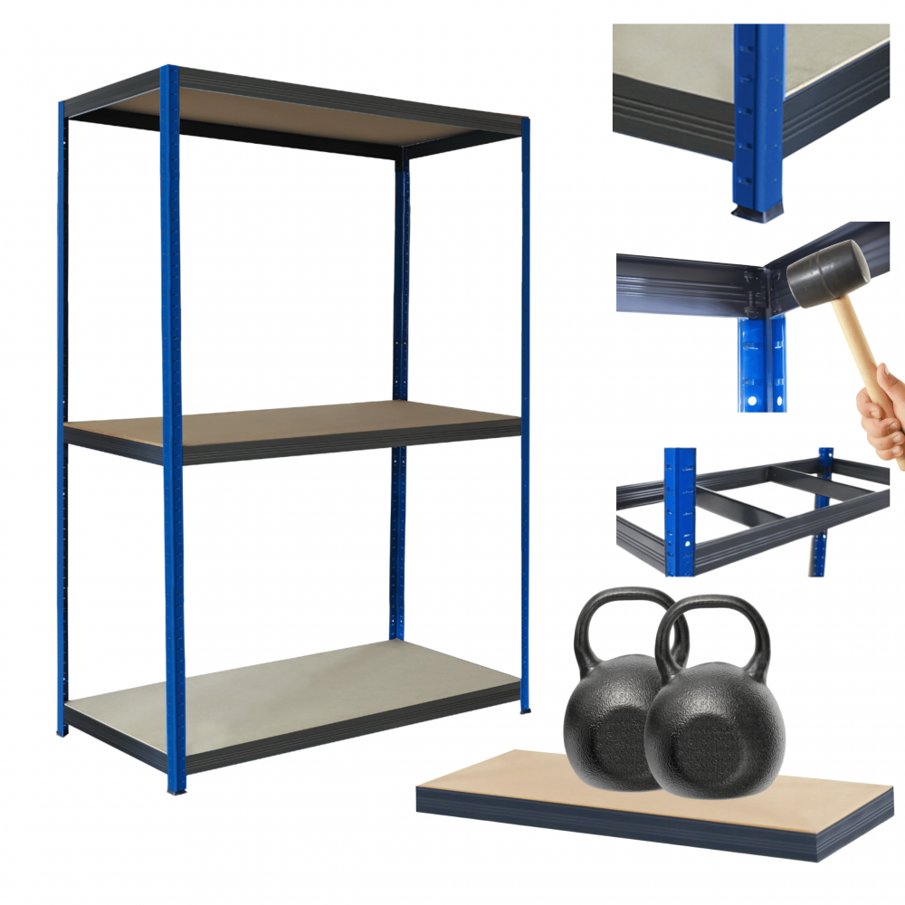 Regał metalowy magazynowy warsztatowy stojak HELIOS 90x110x45cm 3Px275kg