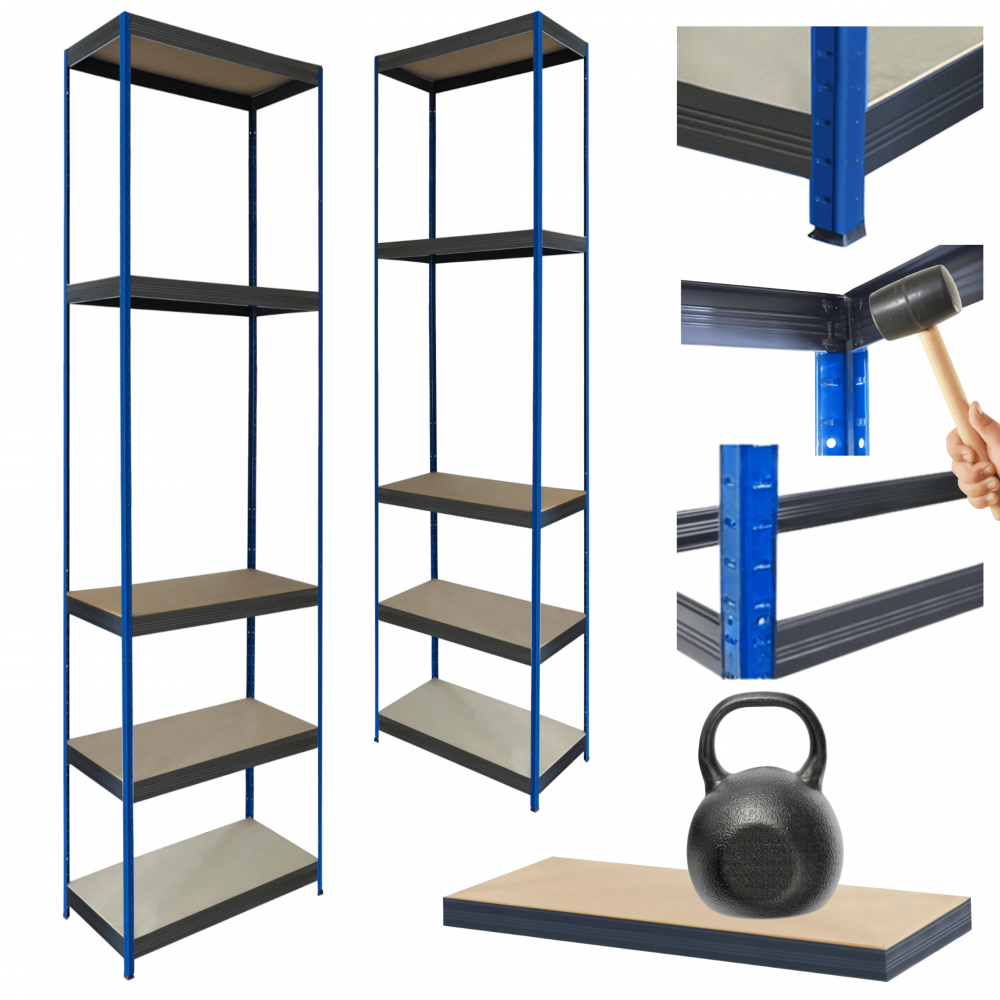 Regał metalowy magazynowy stojak HELIOS 180x60x60cm 5Px175kg TRWAŁY