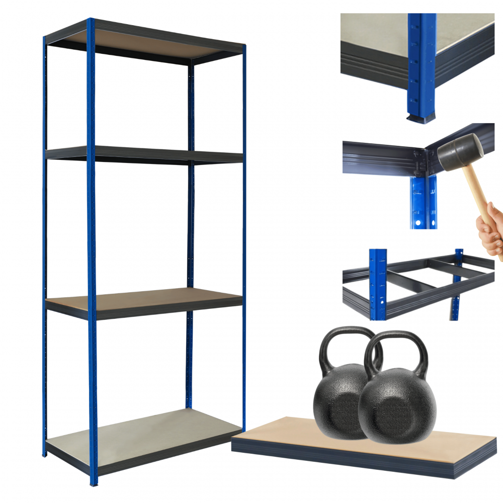 Regał metalowy magazynowy garażowy stojak HELIOS 180x75x35cm 4Px275kg