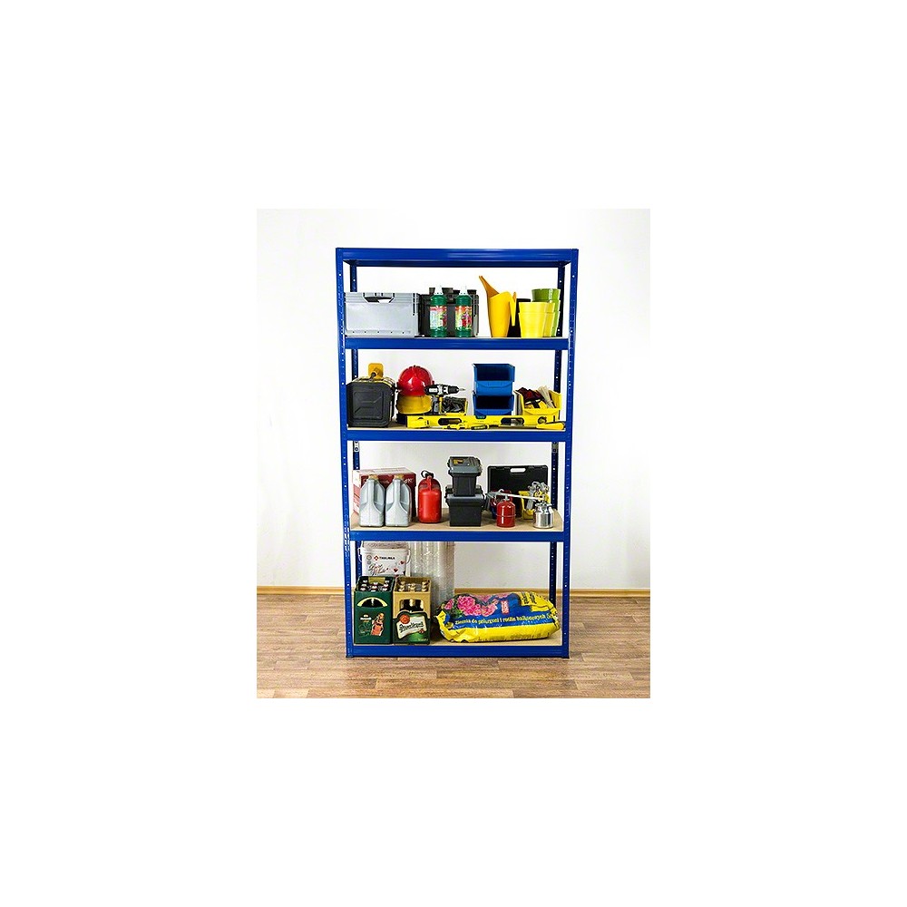 Regał Helios 196x120x50 cm 5 półek/275kg Niebiesko-Biały