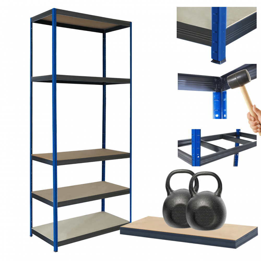 Regał metalowy magazynowy stojak HELIOS 180x110x60cm 5Px275kg TRWAŁY