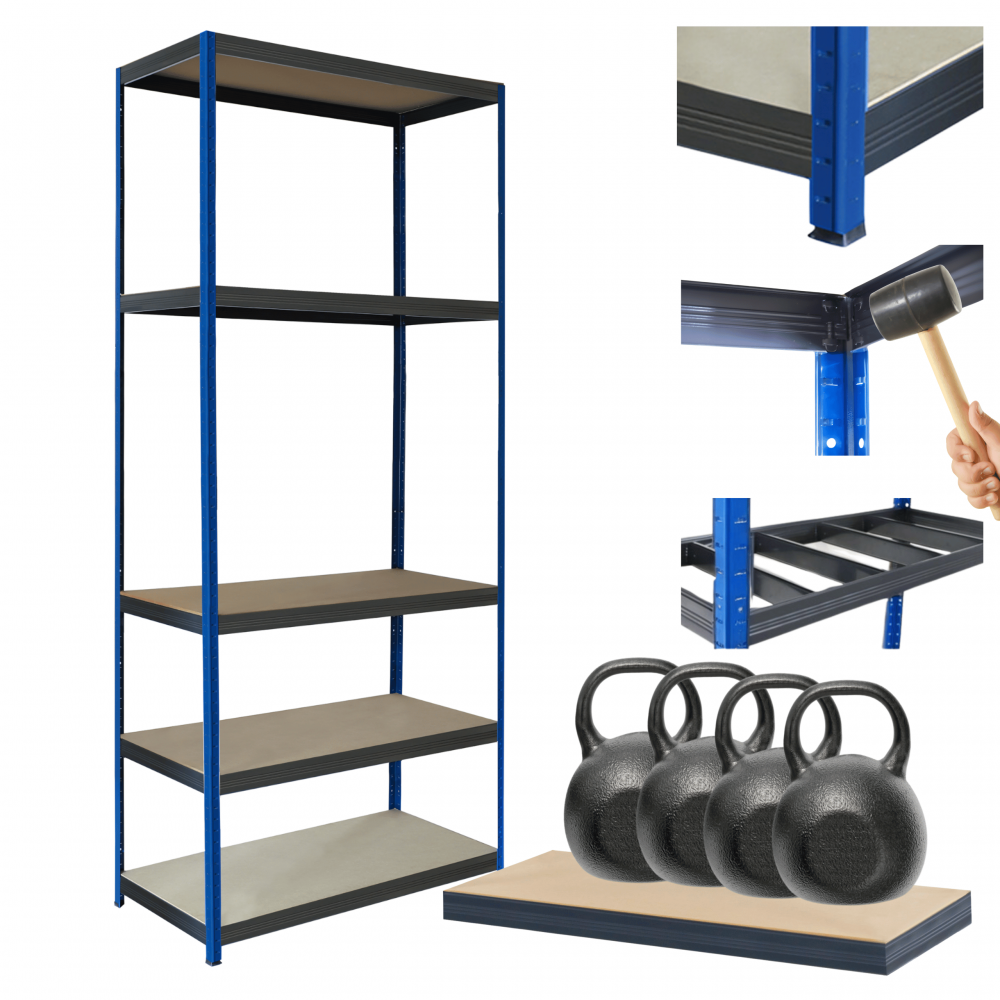 Regał metalowy magazynowy stojak HELIOS 180x120x50cm 5Px400kg TRWAŁY