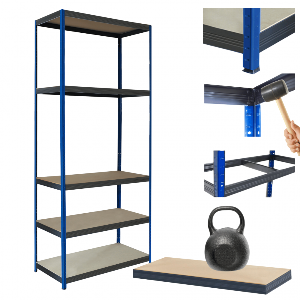 Regał metalowy magazynowy stojak HELIOS 196x110x60cm 5Px175kg POLSKI TRWAŁY