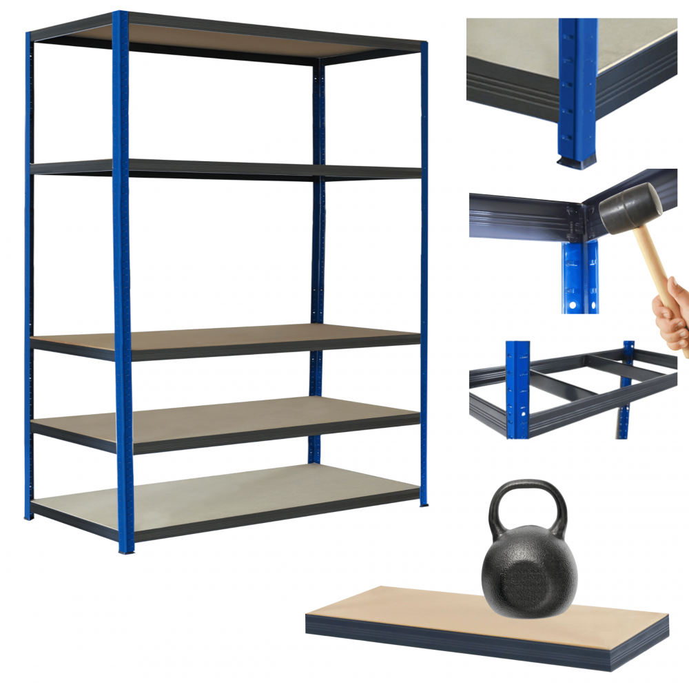 Regał metalowy magazynowy stojak HELIOS 196x150x40cm 5Px175kg POLSKI TRWAŁY