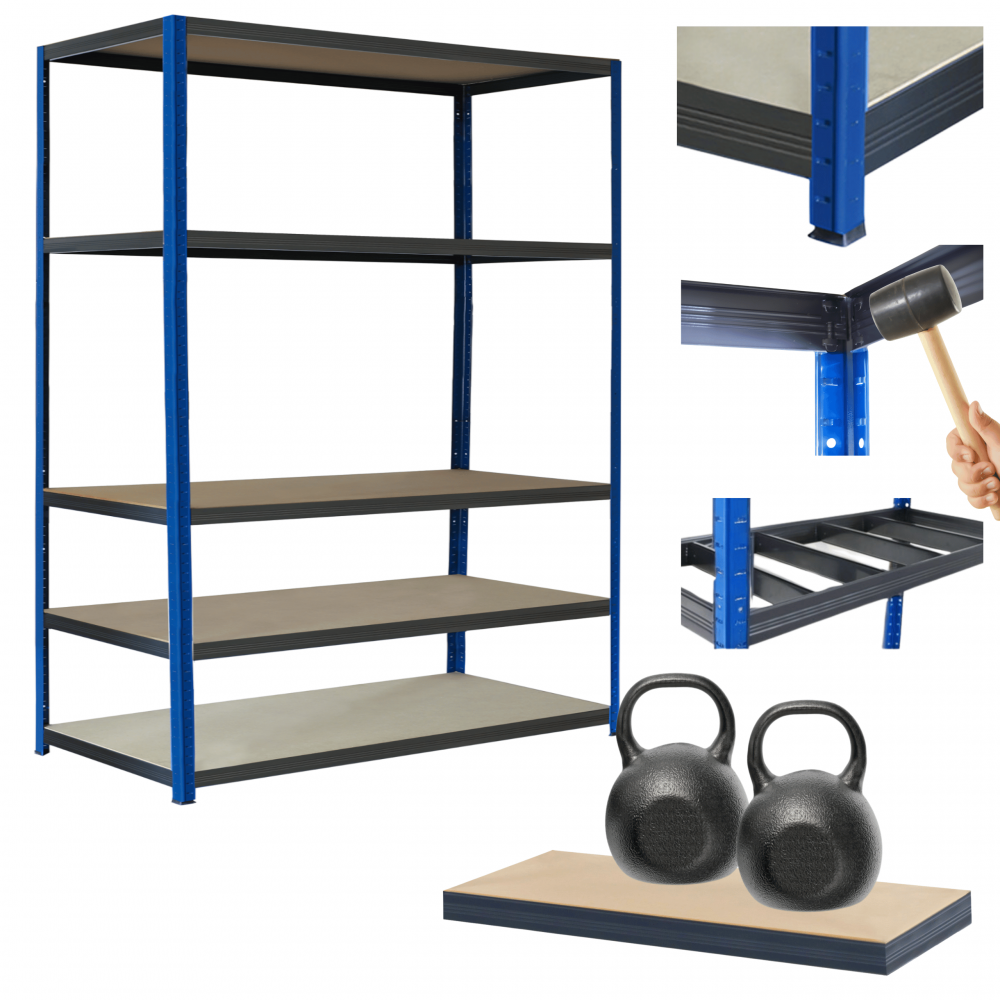 Regał metalowy magazynowy stojak HELIOS 213x180x40cm 5Px275kg SZEROKI MOCNY