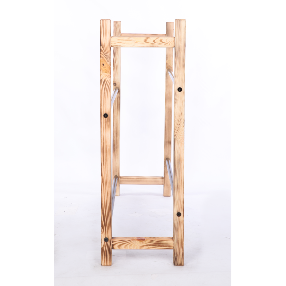 Stojak na skrzynki na napoje piwo regał szeroki 2 półki METALOWE DRĄŻKI EKO