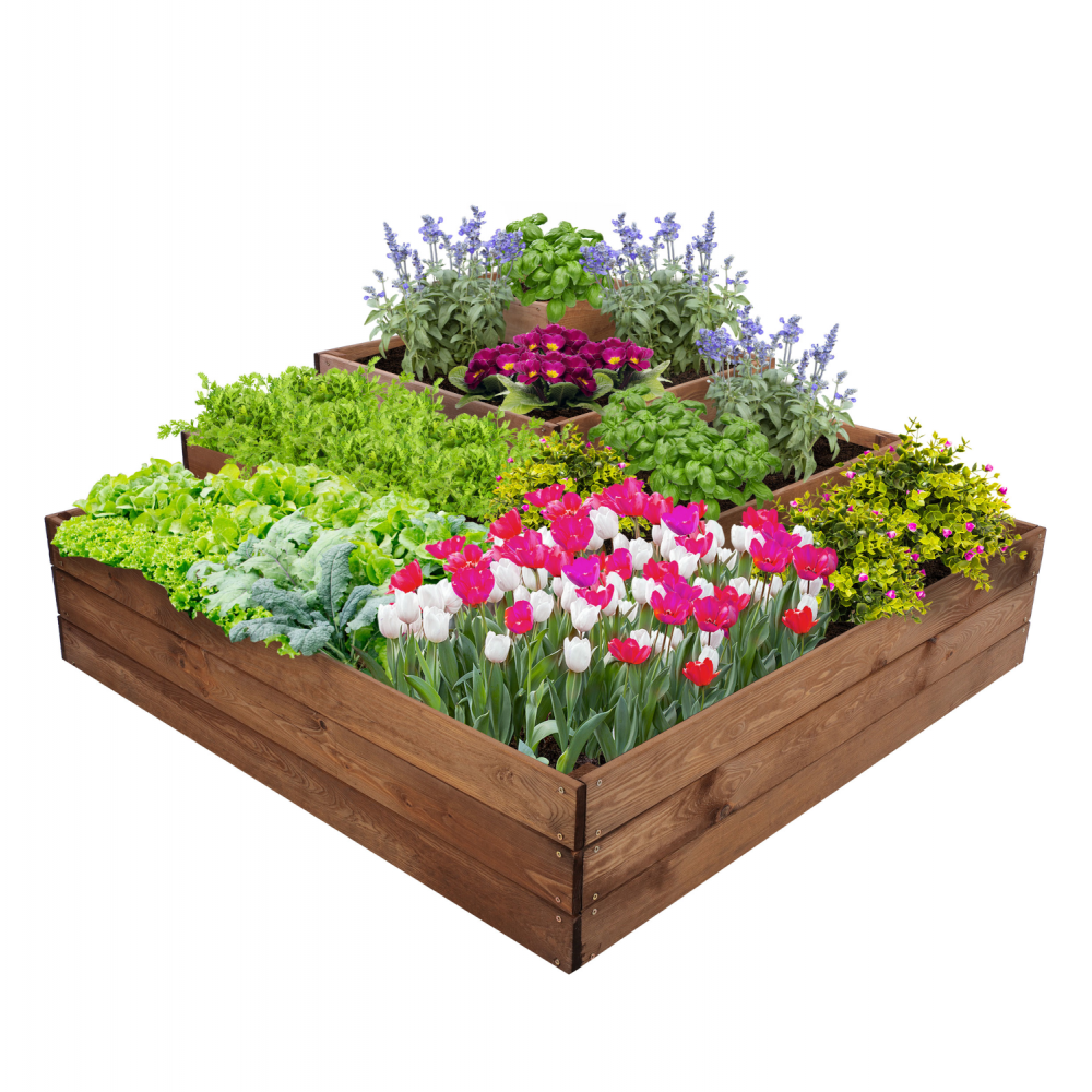 Skrzynia drewniana narożna inspekt warzywnik 54x120x120 GRATISY WYSOKA ECO