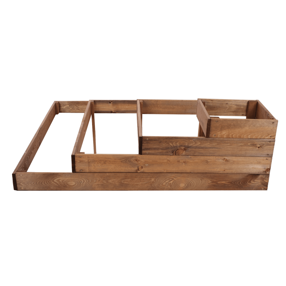 Grządka drewniana narożna na warzywa skrzynia inspekt 36x120x120 GRATIS EKO