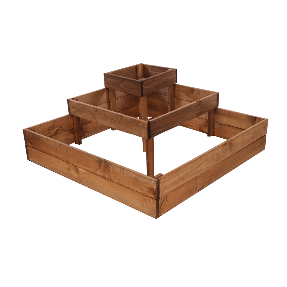 Drewniana narożna grządka podwyższona kaskadowa inspekt 36x90x90 GRATIS EKO